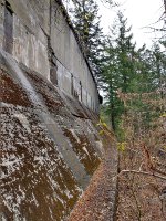 Outside wall of tunnel